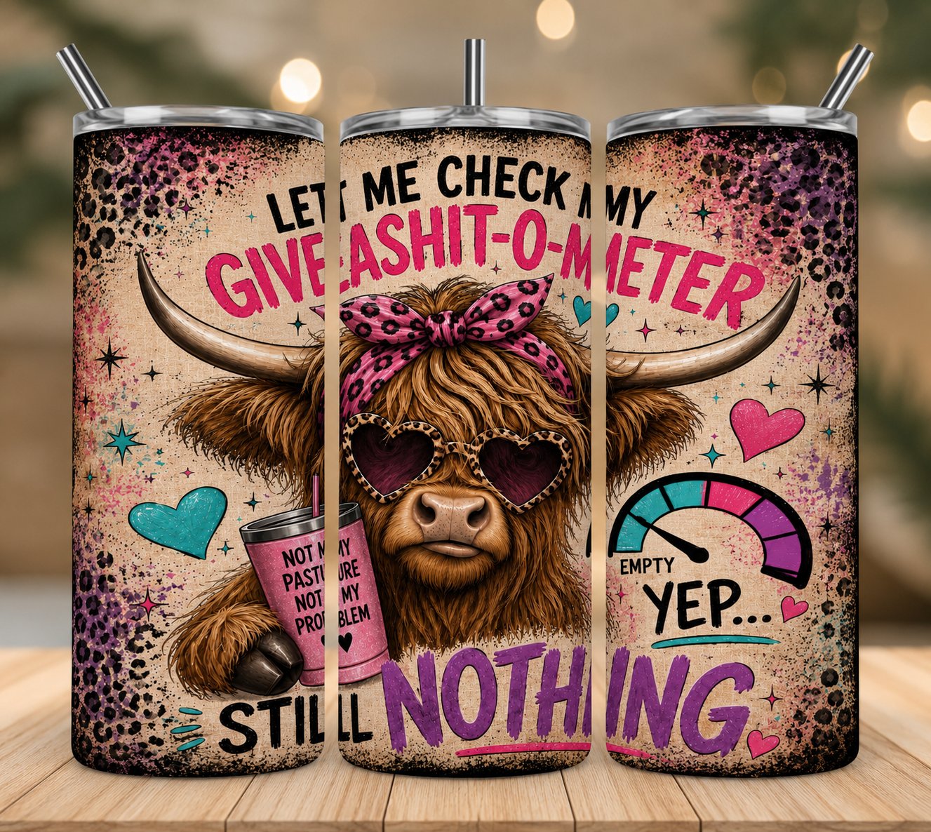 Let Me Check My Give-A-Shit-O-Meter – 20oz Skinny Tumbler