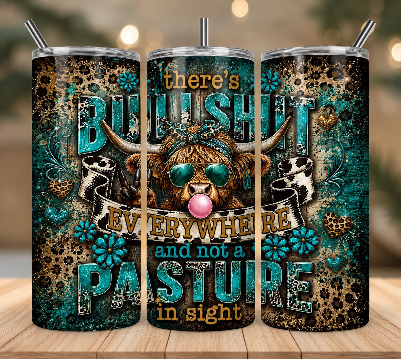 There's Bullshit Everywhere and Not a Pasture in Sight – 20oz Skinny Tumbler
